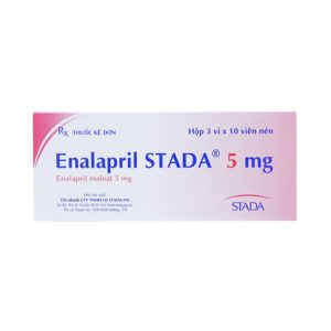 Thuốc huyết áp tim mạch Enalapril Stada 5mg-Hộp 3 vỉ x 10 viên