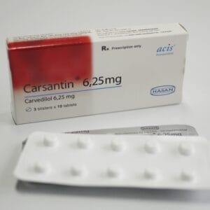 Thuốc tim mạch huyết áp Carsantin 6,25mg (H/30v).