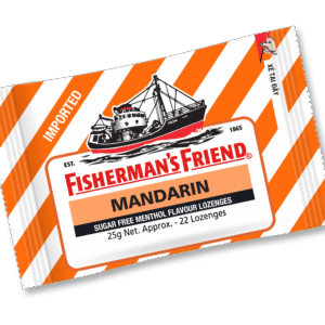 Kẹo Cay Con Tàu Fisherman's Friend Mandarin Không Đường Vị Quýt Gói 25G