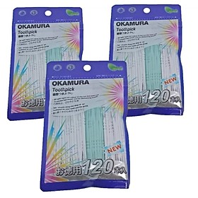 Tăm nhựa nha khoa cao cấp tiện dụng Nhật bản gói 120 chiếc - Okamura (Japan)