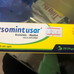 Viên ngậm hỗ trợ giảm đau rát họng Lysomintusar 20 viên