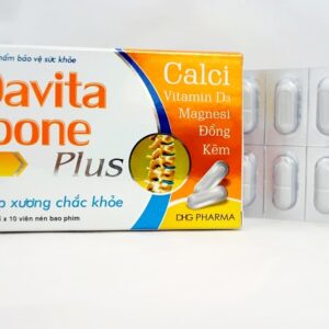 TPCN giúp xương chắc khỏe Davita Bone Plus (3 vỉ x 10 viên/hộp)