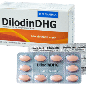 Thuốc điều trị trĩ, giãn tĩnh mạch DilodinDHG- Hộp 5 vỉ x 10 viên