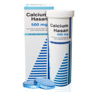 Thuốc điều trị bệnh loãng xương Calcium Hasan 500mg (Tuýp 20 viên)
