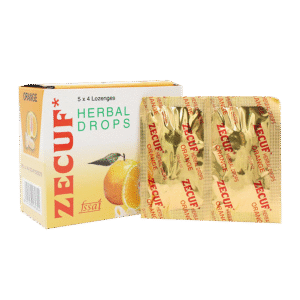Viên ngậm trị ho Zecuf cam Hộp 5 vỉ x 4 viên.