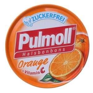Kẹo ngậm giảm đau rát họng Pulmoll không đường vị Cam 50g