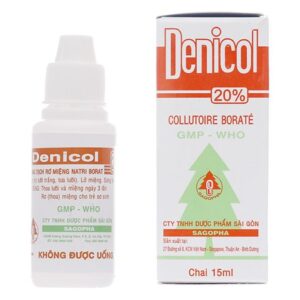 Dung dịch rơ miệng cho trẻ em Denicol 20% 15ml