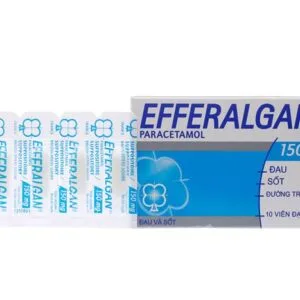 Thuốc giảm đau, hạ sốt Efferalgan 150mg (dạng viên đặt)/hộp 10 viên