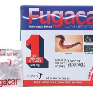 Thuốc tẩy giun Fugacar vị trái cây 500mg