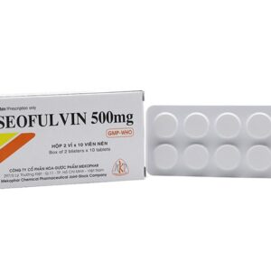 Thuốc kháng nấm Griseofulvin 500mg - Vidipha (H/20v).
