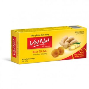 Kẹo Gừng VietNat Hộp 30 viên x 3 vỉ (có đường)