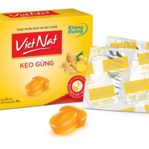 Viên ngậm gừng không đường VietNat (5 vỉ x 4 viên/hộp)