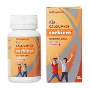 Viên nhai bổ sung canxi cho bé Kids Calcium D3 Corbiere 30 viên