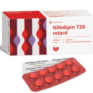 Thuốc điều trị cao huyết áp Nifedipin T20 Stada retard 20mg (H/100v)