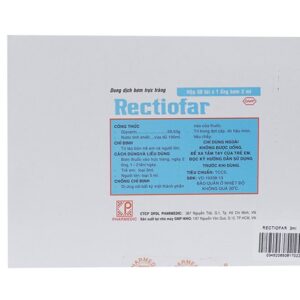 Dung dịch bơm hậu môn trị táo bón cho trẻ em Rectiofar 3ml