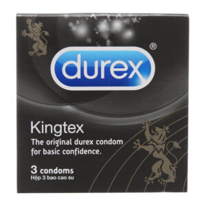 Bao cao su Durex Kingtex hộp 3 chiếc