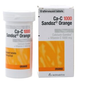 Viên sủi bổ sung calci, vitamin C Ca -c 1000 Sandoz Orange