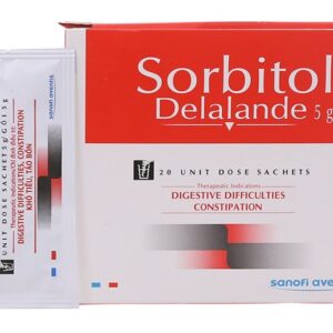 Thuốc bột trị táo bón Sorbitol Delalande 5g hộp/20 gói
