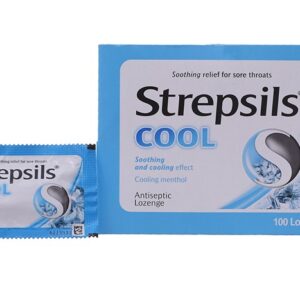 Kẹo ngậm giảm đau họng viêm họng Strepsil Cool (H/50v x 2 viên)