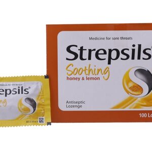 Viên ngậm giảm đau họng Strepsils Soothing Honey & Lemon (H/50v x 2 viên)