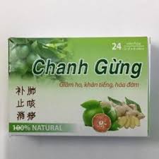 Viên Ngậm Chanh Gừng giảm ho khản tiếng hoá đờm