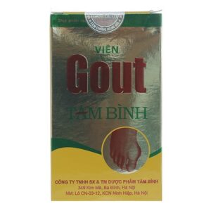 Viên uống hỗ trợ và điều trị bệnh gout Viên Gout Tâm Bình 60 viên
